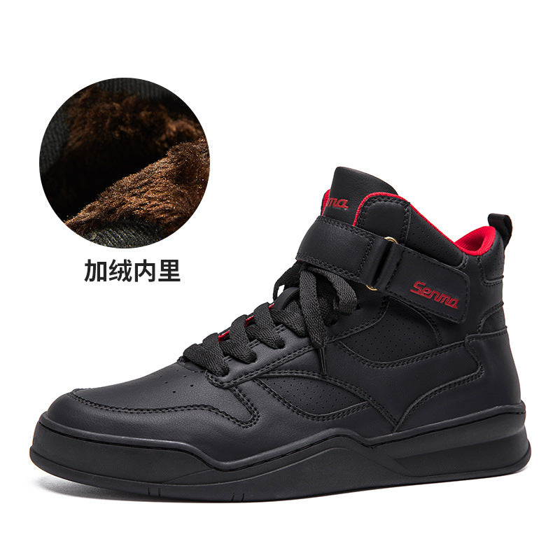 Senma 2020 new winter white high shoes Martin boots men's Korean shoes men's high-top white shoes men's trend