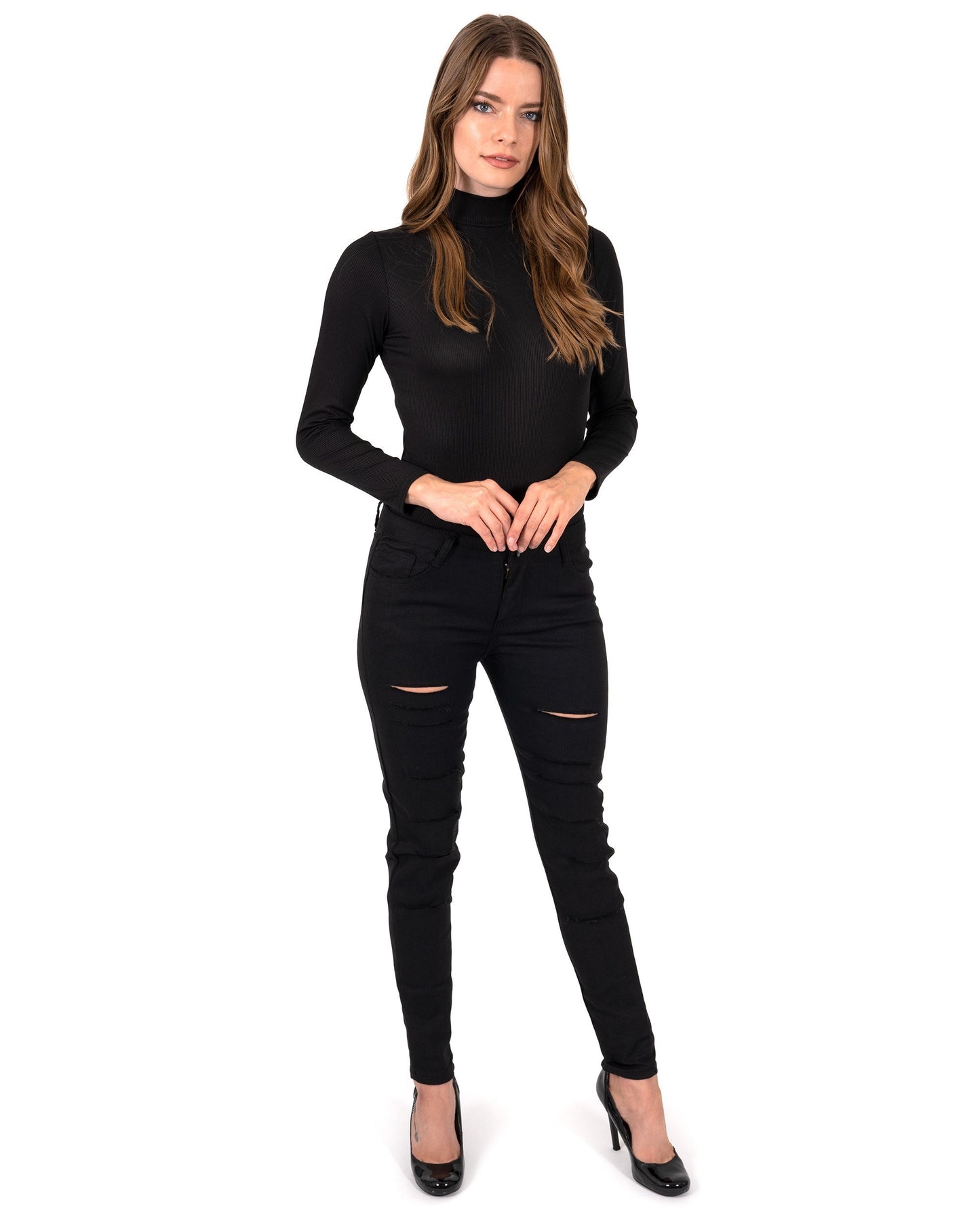 Clifton Ripped Skinny Jeans mit hoher Taille