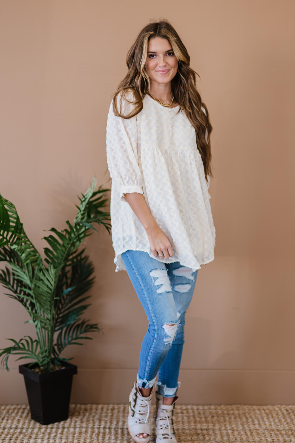 Davi & Dani Wave Hello Strukturiertes Babydoll