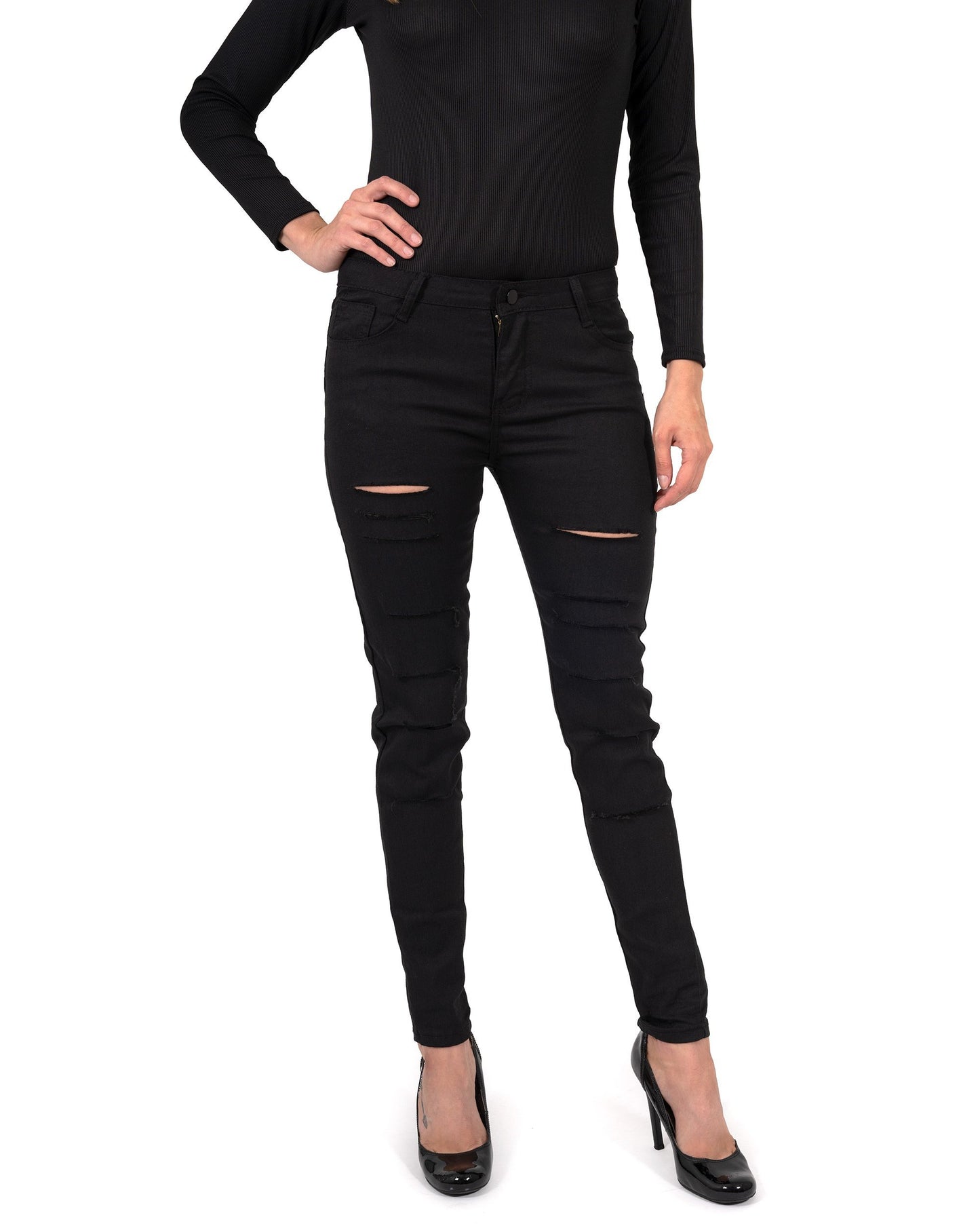 Clifton Ripped Skinny Jeans mit hoher Taille