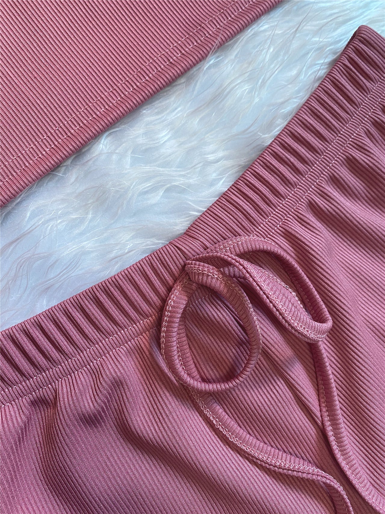 Q761 Custom Logo Ladies Two Piece Sleepwear Set Lace Crop Top Sexy Lounge Wear Women's Sleepwear Sets