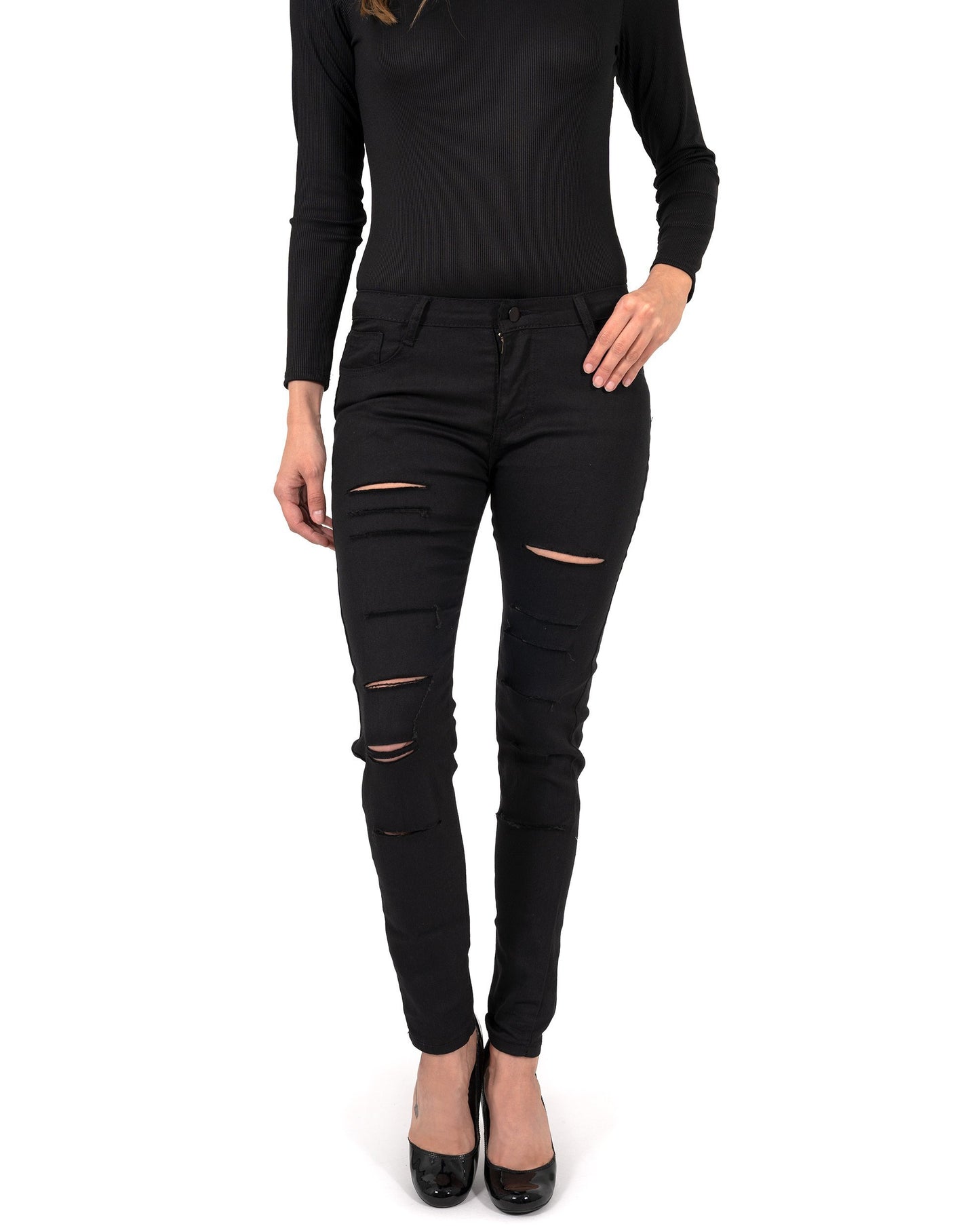 Clifton Ripped Skinny Jeans mit hoher Taille
