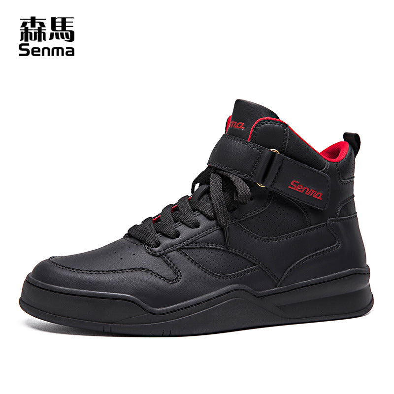 Senma 2020 new winter white high shoes Martin boots men's Korean shoes men's high-top white shoes men's trend