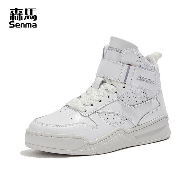 Senma 2020 new winter white high shoes Martin boots men's Korean shoes men's high-top white shoes men's trend
