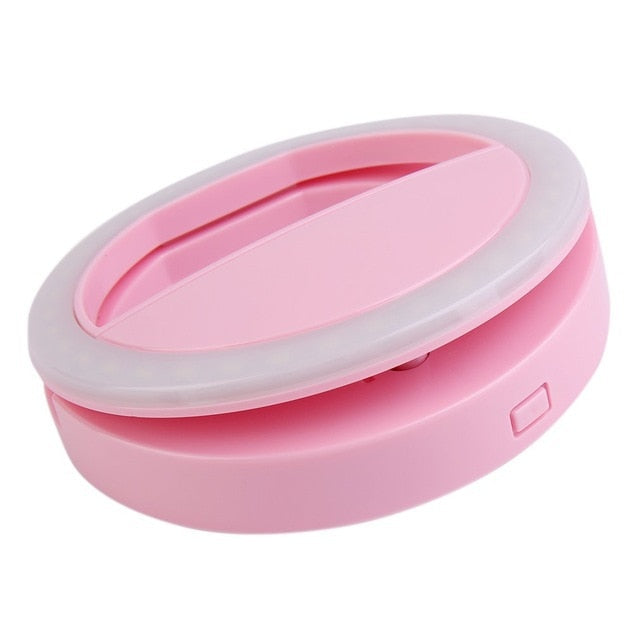2021 New Universal Mobile Phone Accessories LED Three Gear Ring Fill Light Selfie Live USB Rechargeable