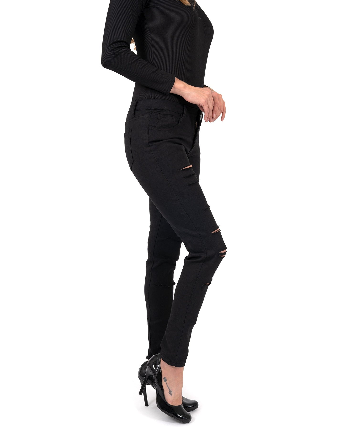 Clifton Ripped Skinny Jeans mit hoher Taille