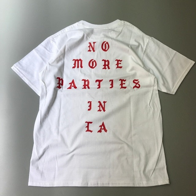 Dropshipping New 2020 Hot S Hip Hop Kanye West I feel Like Paul 100% Cotton tshirts NO MORE PARTIES IN LA T SHIRTS Men Women Tee