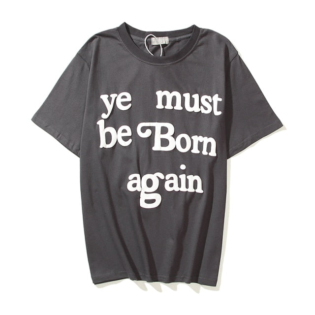 Kanye West Kids See Ghosts Oversize Men T Shirt Tour Commemorative Printed Retro Loose Harajuku Crew Neck Short Sleeve T-shirt