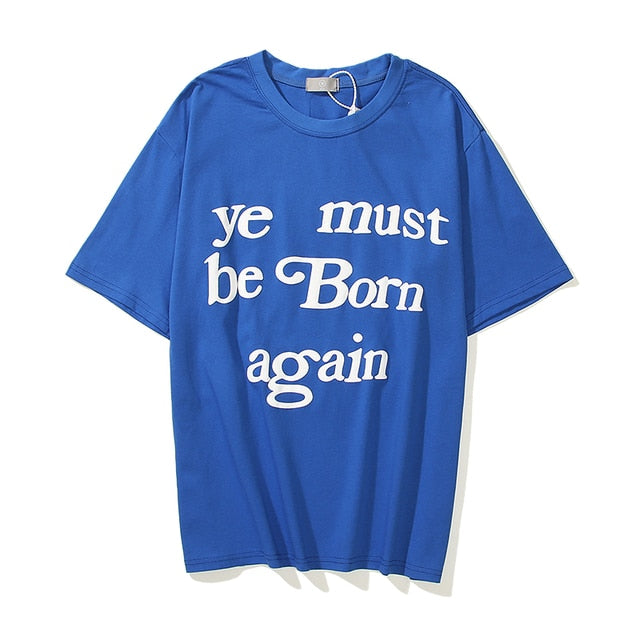 Kanye West Kids See Ghosts Oversize Men T Shirt Tour Commemorative Printed Retro Loose Harajuku Crew Neck Short Sleeve T-shirt