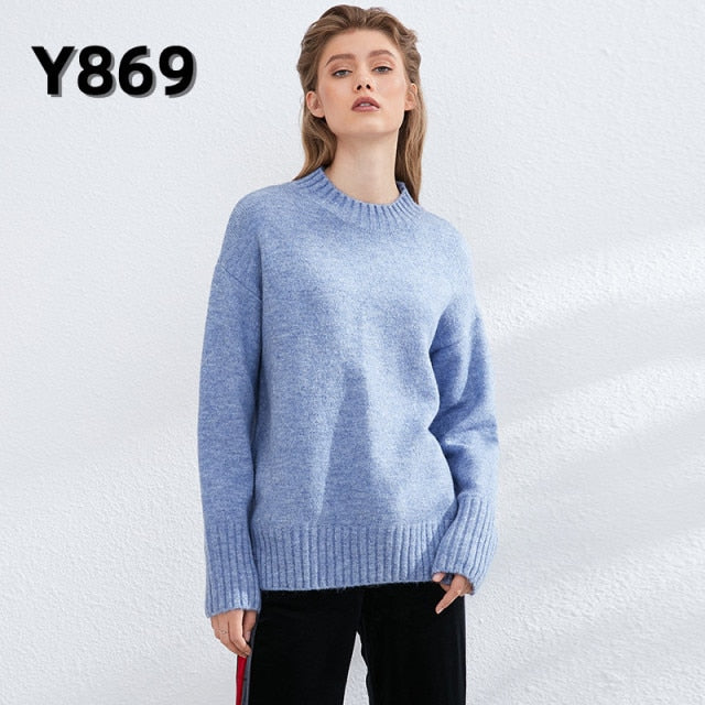 Gestrickter Rollkragen Pullover aus Wolle