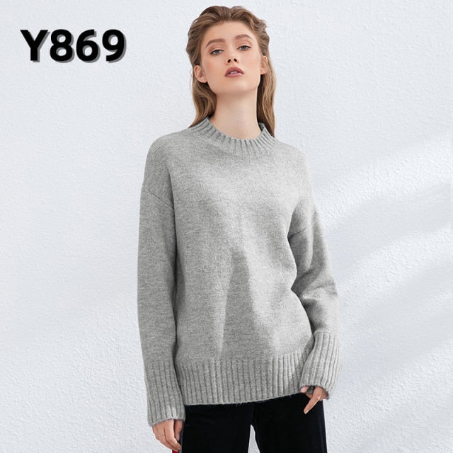 Gestrickter Rollkragen Pullover aus Wolle