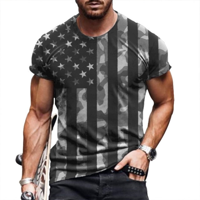 T Shirt Men Striped Fashion Mens Summer T-shirts 4XL Male Oversized Tee Shirt Print Funny Casual t Shirt for Man Casual 2021