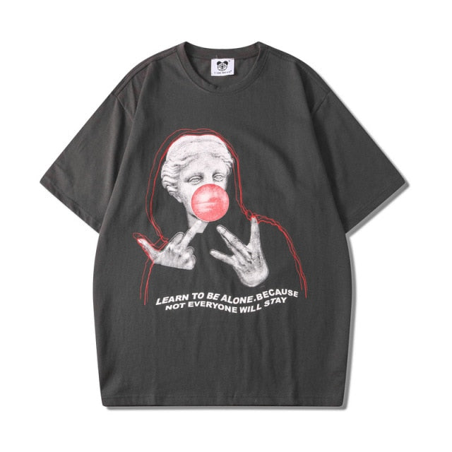 Kanye West Spoof Asymmetric Men Summer 350 T-Shirts Hip Hop Streetwear Khaki Oversized Tops Tees Casual Letter Print TShirts