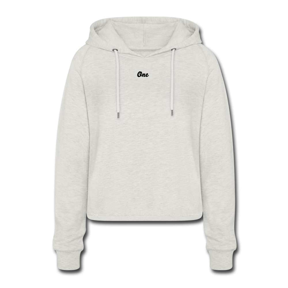 Women's Cropped Hoodie - heather oatmeal