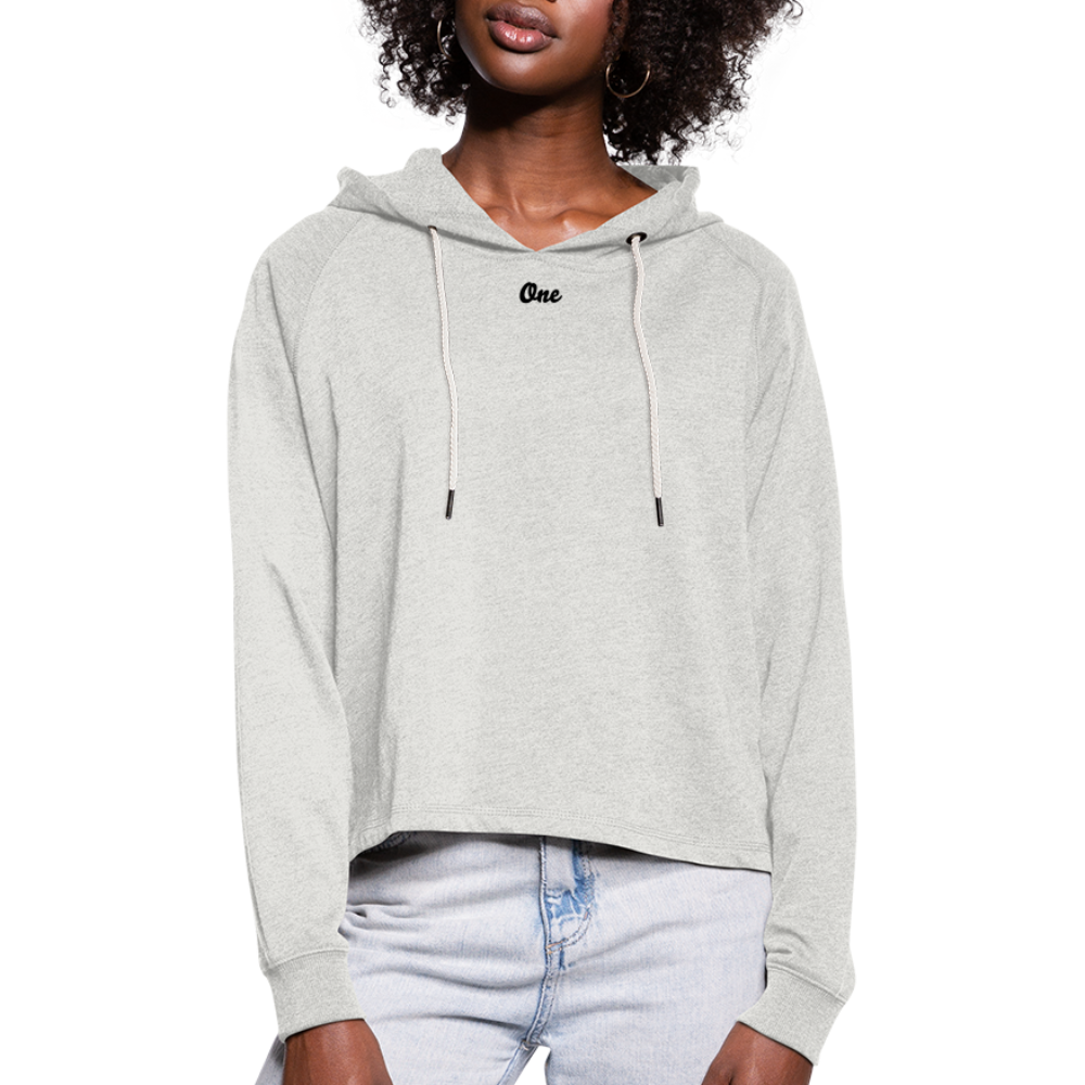 Women's Cropped Hoodie - heather oatmeal