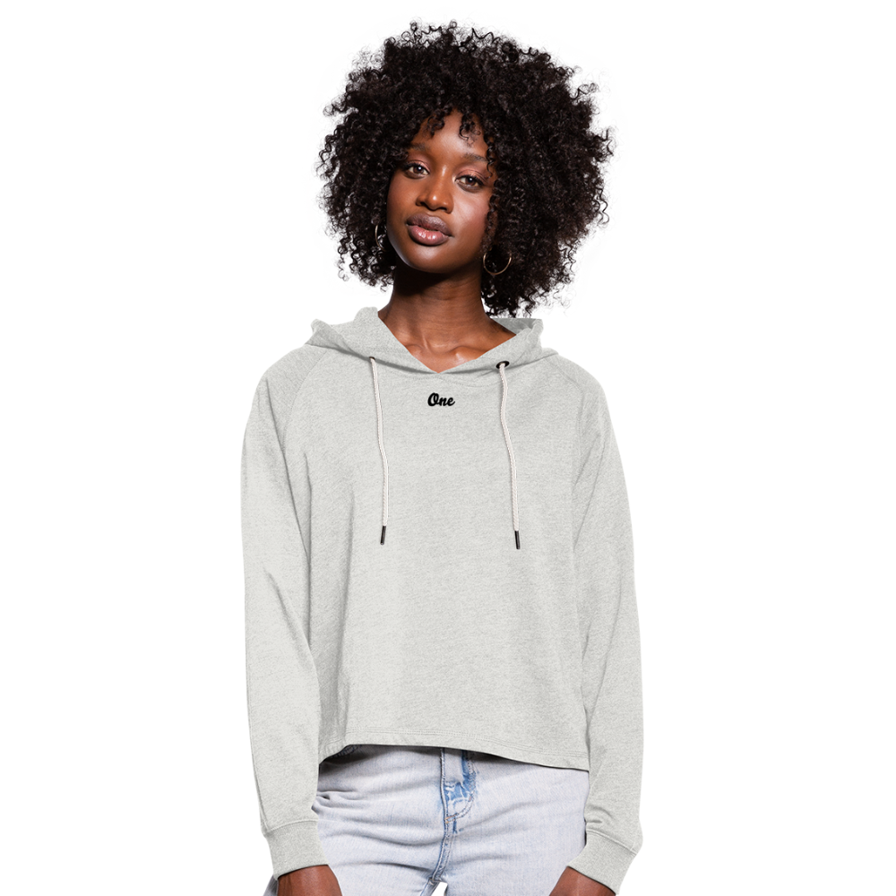 Women's Cropped Hoodie - heather oatmeal