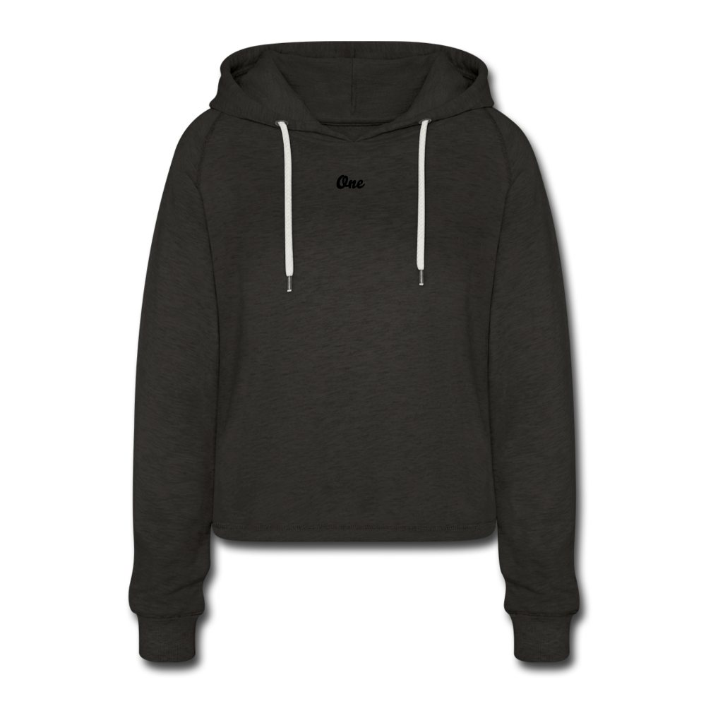 Women's Cropped Hoodie - charcoal grey
