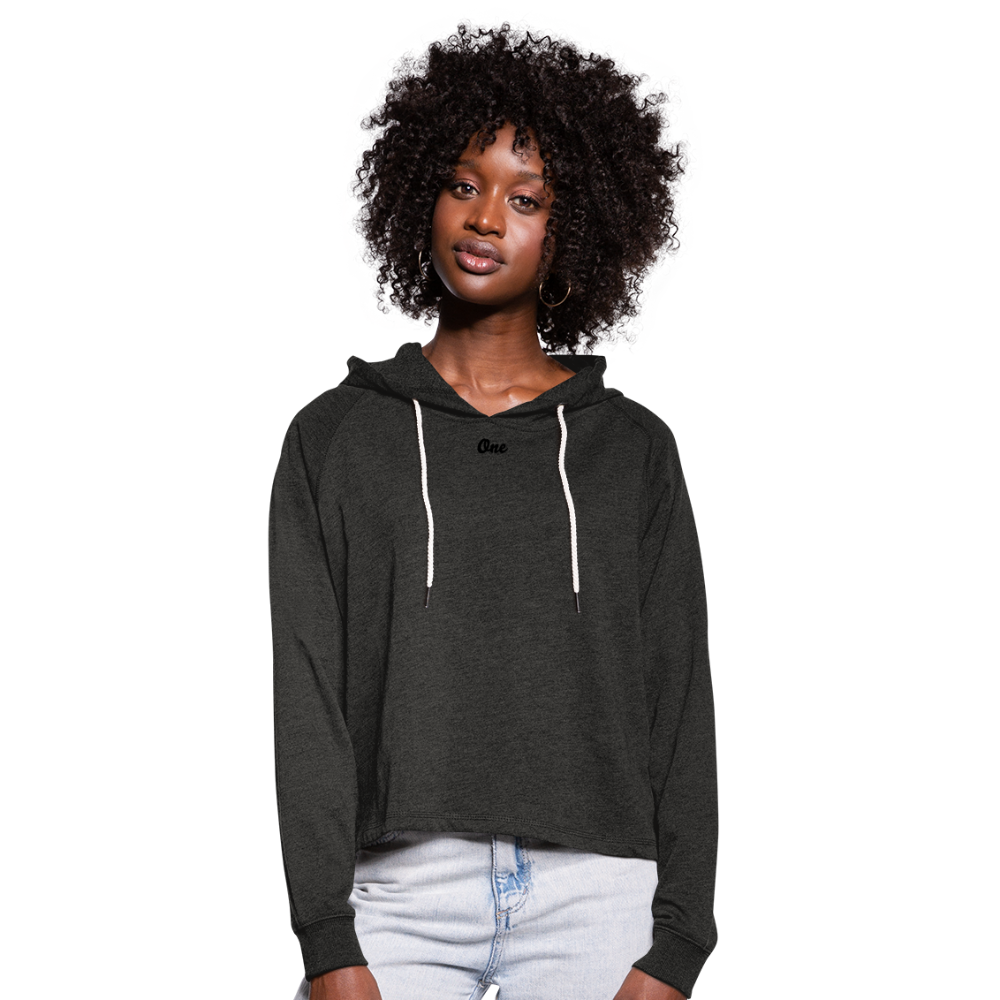 Women's Cropped Hoodie - charcoal grey