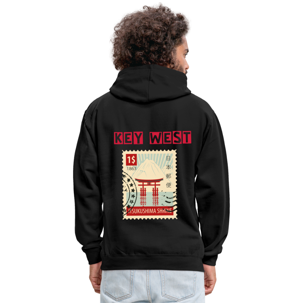 Contrast Colour Hoodie - black/red