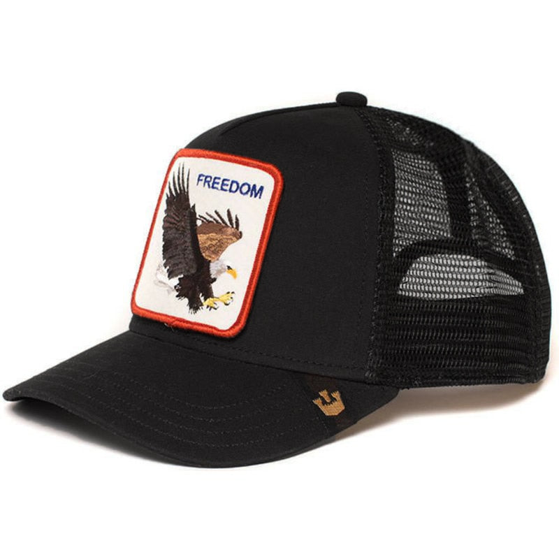 Panther Mesh Cap Summer Baseball Cap Anime Gorilla FREEDOM Black Trucker Hat Shark Toucan Dad Hat Net Snapback Women Men