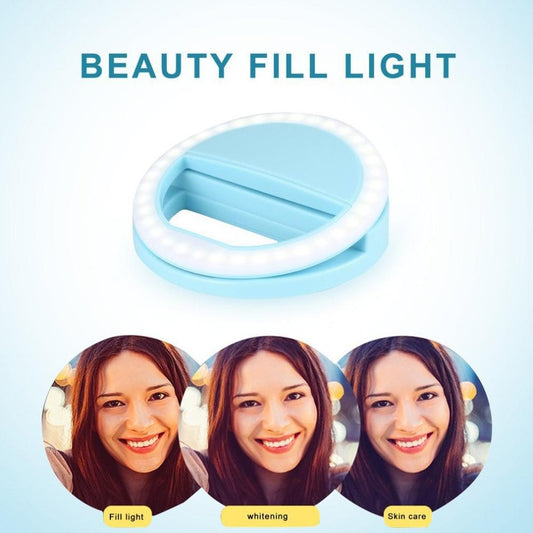 2021 New Universal Mobile Phone Accessories LED Three Gear Ring Fill Light Selfie Live USB Rechargeable