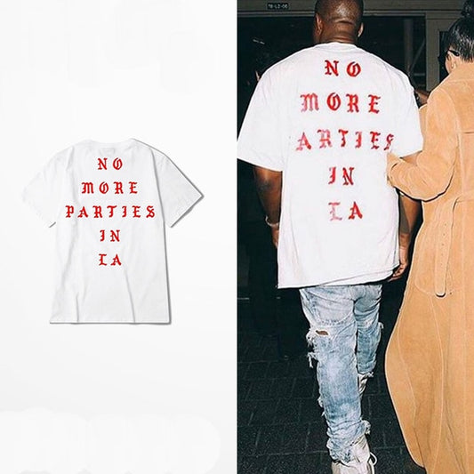 Dropshipping New 2020 Hot S Hip Hop Kanye West I feel Like Paul 100% Cotton tshirts NO MORE PARTIES IN LA T SHIRTS Men Women Tee