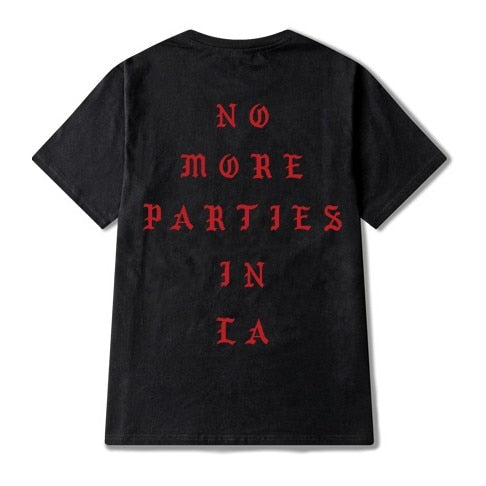 Dropshipping New 2020 Hot S Hip Hop Kanye West I feel Like Paul 100% Cotton tshirts NO MORE PARTIES IN LA T SHIRTS Men Women Tee