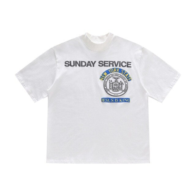 Kanye West Sunday Service T-shirt Men Women Oversized Printed t shirts Kanye west Vintage Hip Hop Weird Popular Top Street style