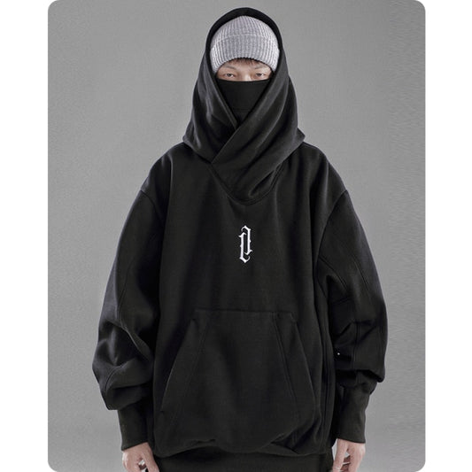 Autumn winter High collar hoodie loose comfortable Men&#39;s clothes Harajuku Hiphop streetwear Fleece hooded oversize Sweatshirt