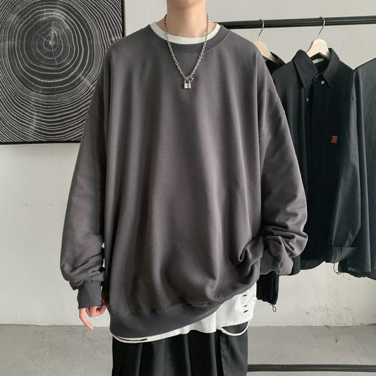 Lässige Herren Mode Sweatshirt in Übergröße Koreanischer Style