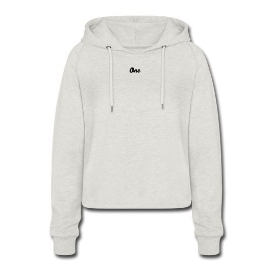 Women's Cropped Hoodie - heather oatmeal