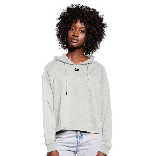 Women's Cropped Hoodie - heather oatmeal